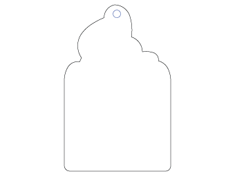 Car air freshener rectangular shape customized, dimensions: H: 70.31mm, L: 110.0mm.