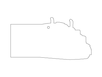 Car air freshener truck silhouette customized, dimensions: H: 95.0mm, L: 49.128mm.