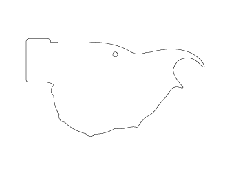 Car air freshener company logo shape customized, dimensions: H: 91.317mm, L: 50.031mm.