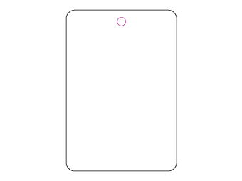 Car air freshener rectangular shape customized, dimensions: H: 65.0mm, L: 95.0mm.