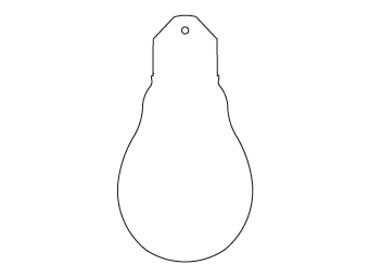 Car air freshener mixed shape customized, dimensions: H: 49.369mm, L: 90.0mm.