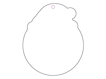 Car air freshener customized for non-profit customized, dimensions: H: 68.659mm, L: 81.868mm.